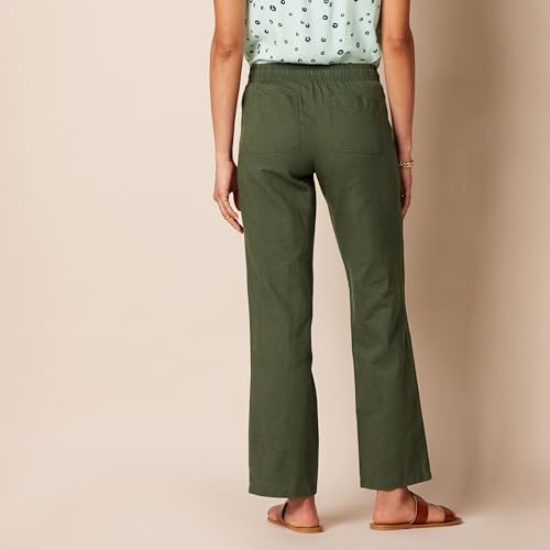 Amazon Essentials Women's Linen Blend Drawstring Relaxed Fit Wide Leg Pants (Available in Plus Size) - Image 3