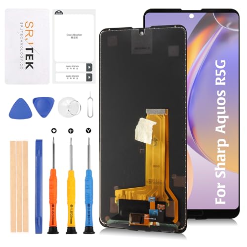 SRJTEK For Sharp Aquos R5G SH-51A SHG01 SH-R50 tpl(wF؋@\t) V[v ANIX R5G ʌCp ^b`plZbg 6.4C` LCDfBXvC^b`XN[ fW^CU[ +