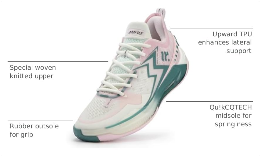 Image of 361 Big3 5.0 Quick PRO Basketball Shoes for Men Breathable Outdoor Sneakers Cushioning,Anti Slip Practice Student Sports Shoes for Teens and Adults,Caldwell Pope Zapatillas de baloncesto Hombre