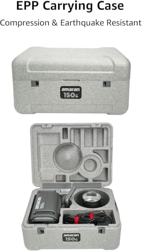 amaran 150c Video Light,RGB Studio Light 150W Output Bowens Mount Point-Source LED Video Light,15,610 lux @ 1m 2,500K ~7,500K CCT,APP Control 9 System FX Photography Lighting(amaran 150c Gray) - Image 3