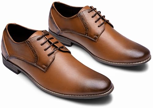 Vostey Men's Dress Shoes Formal Oxford Shoes Classic Lace Up Derby Shoes4