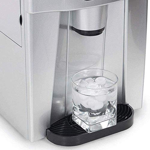 Fabricadora de hielo automática de 9,5 kg, máquina para hacer cubos de hielo de acero inoxidable, compacta para mostrador, ideal para cocina, hogar y bares miniatura 4