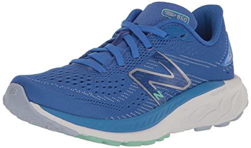 New Balance Girls Fresh Foam X 860 V13 Running Shoe, Bright Lapis/Bright Mint, 11 Little Kid