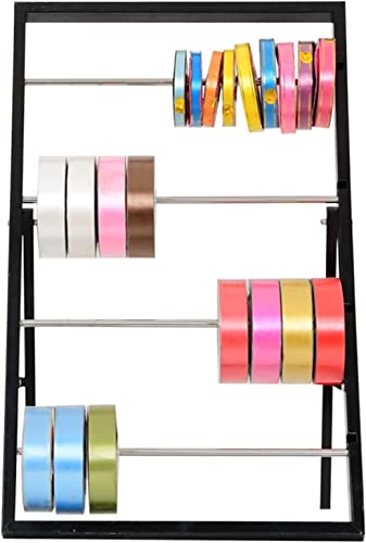 Organizador de Cintas para Manualidades, de 4 Niveles, para Sala de Manualidades, Papel de Regalo, Expositor de Tienda, de Acero Inoxidable, 66 cm de Alto, dispensador/portarrollos de Vinilo