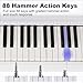 The ONE Digital Piano Keyboard with 88-Key Weighted Action for Beginner and Intermediate Players, Grand Piano Sound, Full Size Hammer Keyboard with Lighted-up Keys/Online Lessons/3-Pedal Unit