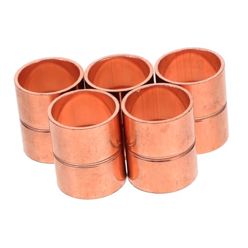 Cabilock Reliable Copper Connector Set 5pcs Hvac Fittings Precision Brazing for Air Conditioning Refrigeration Plumbing