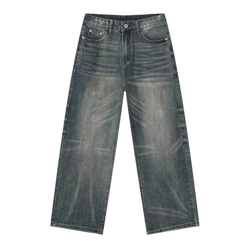 Men's Denim Jeans Vintage Straight Wide Leg Casual Weekend Daily Commuter Relaxed Pants for Men2