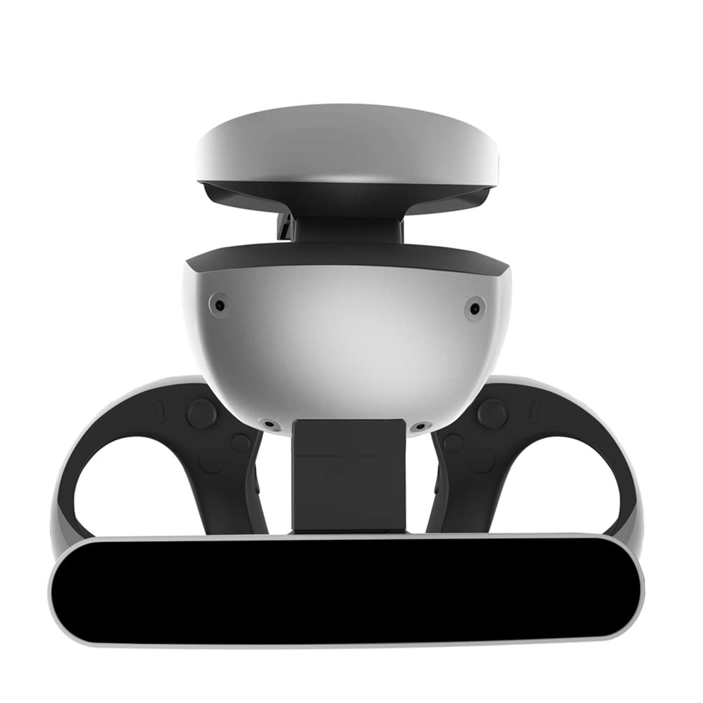 P5VR2 Controller Ladestation VR2 Headset Ständer, VR2 Handgriff Ladestation Kompatibel für PSVR2 Move Showcase VR Headsets Zubehör
