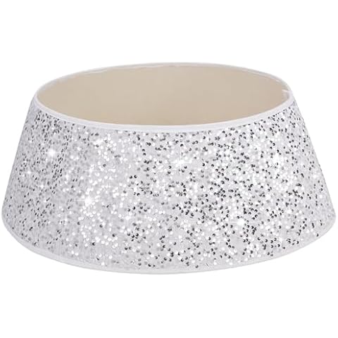 Christmas Tree Collar, 31.5" Christmas Tree Base Cover, Christmas Tree Ring Collar for Artificial Christmas Trees Decoration (X-Large,Silver) Cover