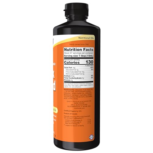 Now Foods 1761 Supplements, Certified Organic Flax Seed Oil Liquid thumb #1