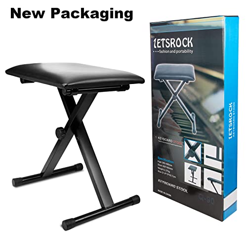 LETSROCK Banc de piano – Banc de clavier rembourré réglable – Tabouret pliable – Siège pliable imperméable et antidérapant – Noir - Les Beatles, Paul McCartney, John Lennon, RIngo Starr, George Harrison LETSROCK Banc de piano - Banc de clavier rembourré réglable - Tabouret pliable - Siège pliable imperméable et antidérapant - Noir – Image 7