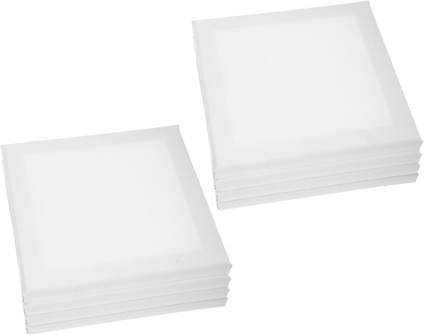 8pcs Mini Blank Square Canvas Painting Boards for Boys and Girls Art