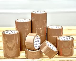 HOT BARGAINS 6 X Brown Tape Heavy Duty for Packaging Tape Size 48mm x 66 Metre Very Strong Thick Tape for Packaging Boxes and Packages