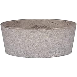 Fregadero Rustico Exterior vidaXL Lavabo Lavamanos Inodoro Aseo Cuarto de Baño Cuenca Fregadero Hogar Casa Muebles Mobiliario Decoración Elegante Gris Mármol Ø40x15 cm