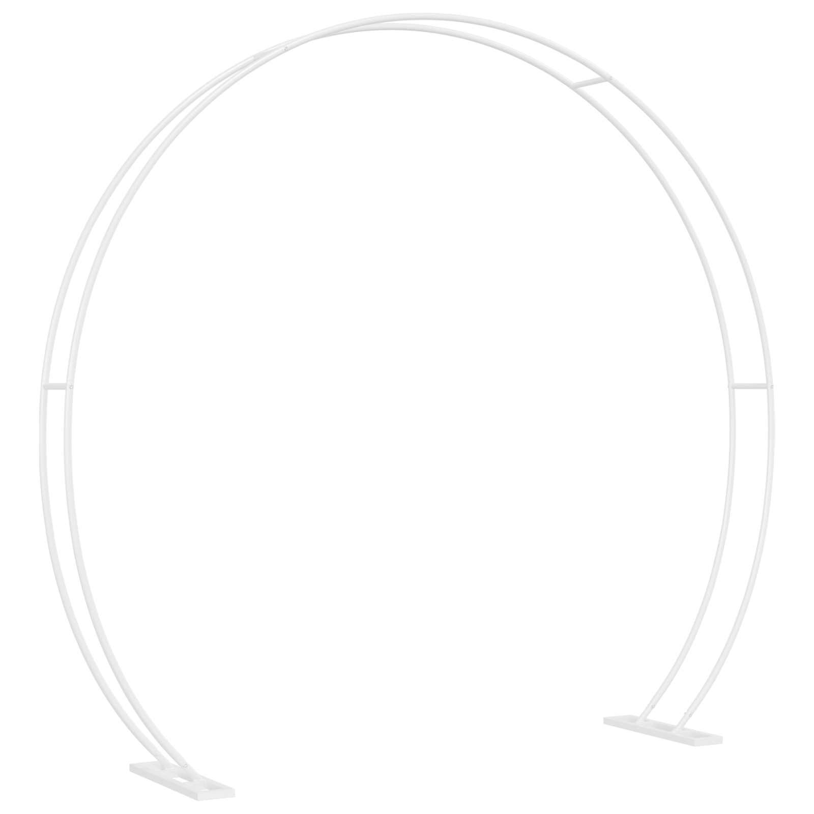 Hochzeitsbogen Weiß aus Stahl 223 x 45 x 201 cm mit stabiler Pflanzenstütze für Garten Terrasse Balkon, vielseitiger Rankhilfe Pergola für Outdoor Deko und Durchgangselement