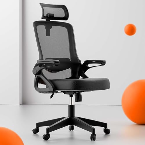 Tweakio Bürostuhl Ergonomisch, S-förmiger Schreibtischstuhl mit...