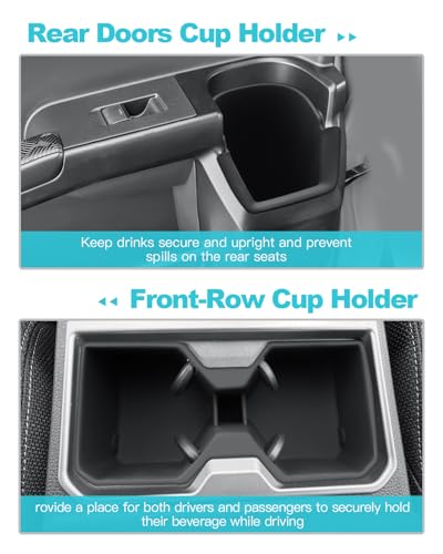 Image of CDEFG 3Pcs for 2025 2026 Toyota 4Runner Center Console Organizer Middle Console Storage Cup Holders for 2025 2026 Toyota 4Runner Accessories Rear Door Cup Holders