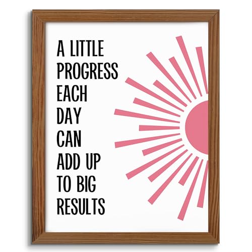 Inspirational Quotes Decorative Sign A Little Progress Each Day Adds