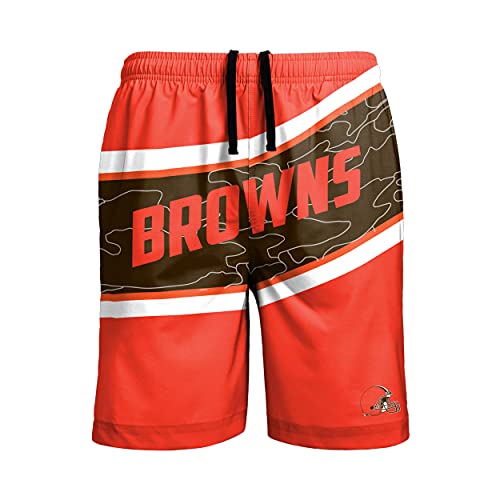 NFL Cleveland Browns Mens Big Wordmark Swim Suit TrunksBig Wordmark Swim Suit Trunks, Team Color, XXL