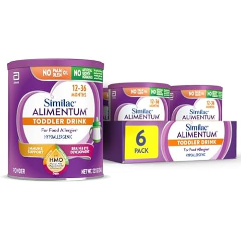Similac Alimentum Toddler Drink with 2'-FL HMO, Hypoallergenic, for Food Allergies, Suitable for Lactose Sensitivity, 12.1-oz Can, 6 Count Cover