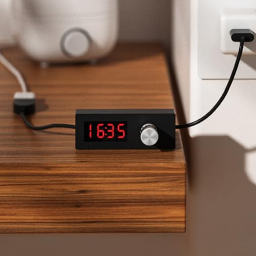 Jotekonoby Interruptor de temporizador de 24 horas, cable de apagado de cuenta regresiva con salida de entrada USB, enchufe temporizador ajustable para apagado automático, pantalla digital, 5 V de