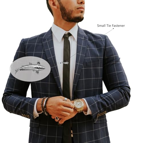 Fun Ocean Fish Tie Clip Set 4PCS Unique Personalized Shark Whale Tie Pin Business Gift for Men4