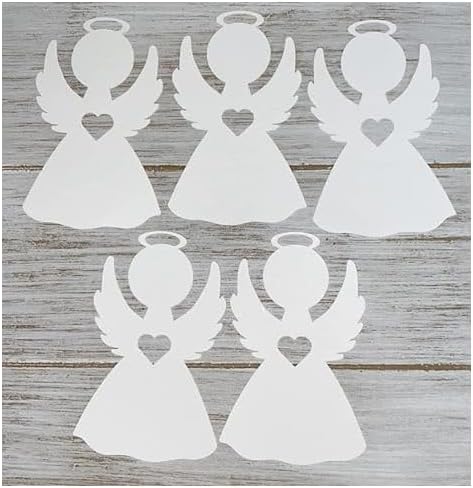 Vista 2 de Juego de 30 adornos de ángel blanco, decoración navideña (ángel blanco liso)