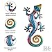 Regal Art & Gift Gecko Wall Décor 19-Inch, Vibrant Hand-Painted Lizard Wall Art for Indoor/Outdoor Living Room, Patio & Garden Decoration, Rainbow Purple, 10”L x 1.5”W x 19”H