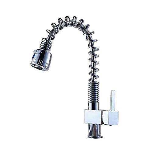 Preisvergleich Produktbild HENGMEI Modern Küchenarmatur spiralfeder Einhebelmischer Wasserhahn verstellbarer Sprühkopf Messingrohr Flexibler Schlauch (Type B)
