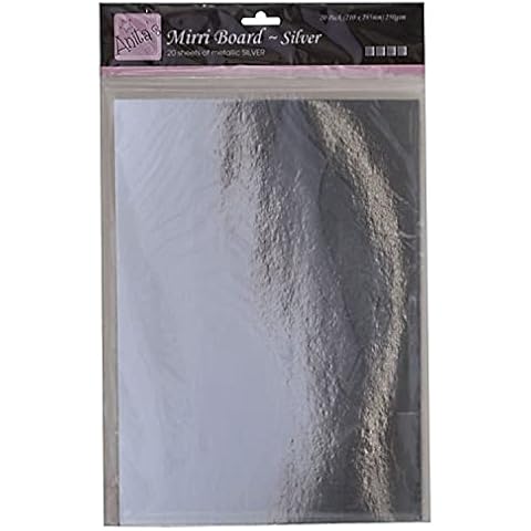 Anitas Mirri Board, Silver, A4, 250 GSM, Pack of 20 Cover