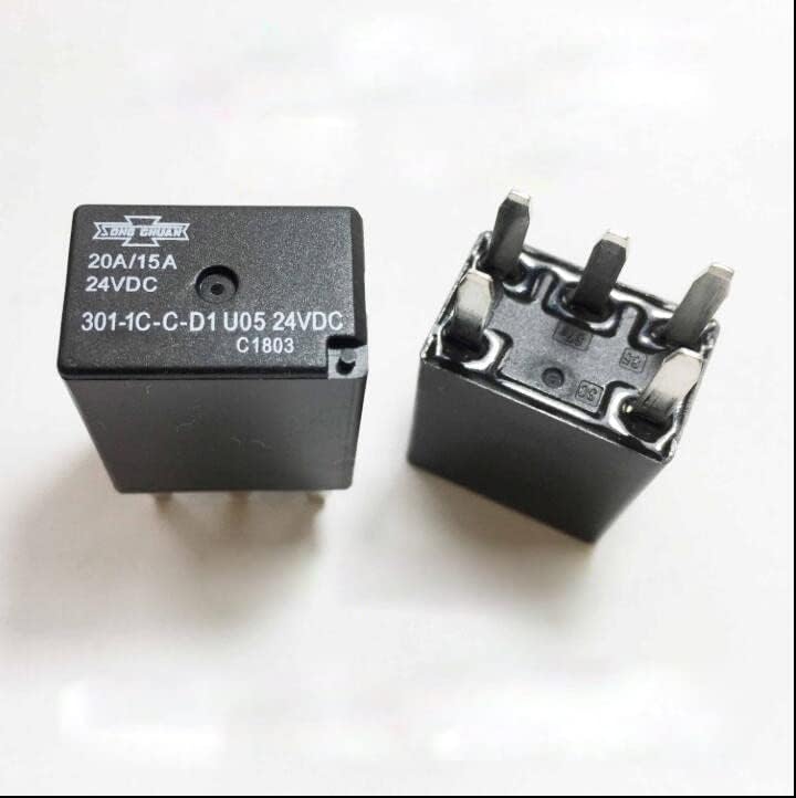 AUTO CAR 24V Relay 301-1C-C-D1 U05 24VDC 301-1C-C-D-24VDC 3011CCD1 DC24V 20A 15A 5PIN(2PCS)