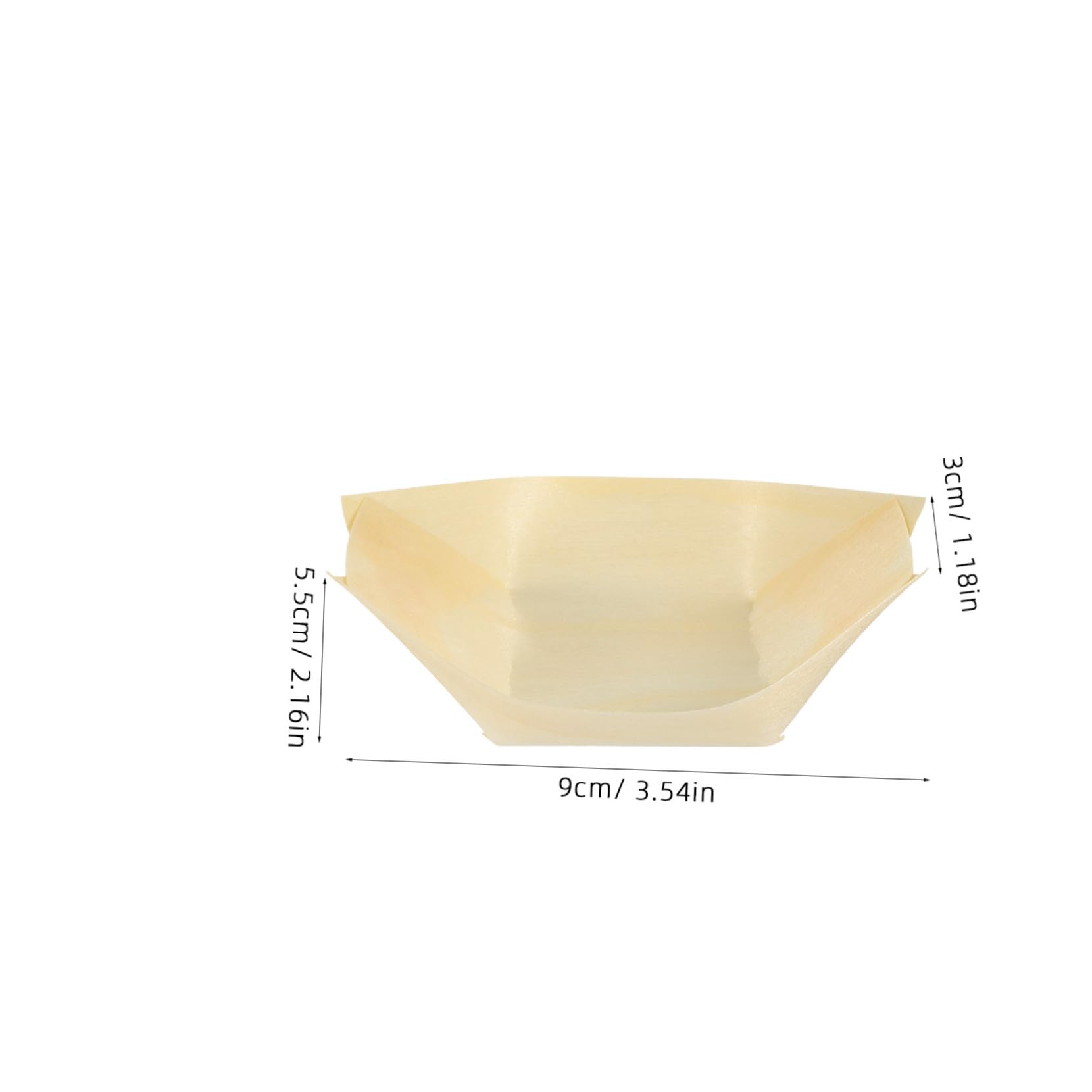 LALADEFIEE 50Pcs Wooden Snack Bowl Food Grade Containers for Sushi Salads and Desserts Creative Boat Shape Design for Parties and Daily Use