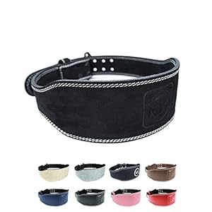 Gewichthebergürtel | Gym Gürtel für Kraftsport wie Deadlift, Kniebeugen und Fitness | Ledergürtel mit Polster