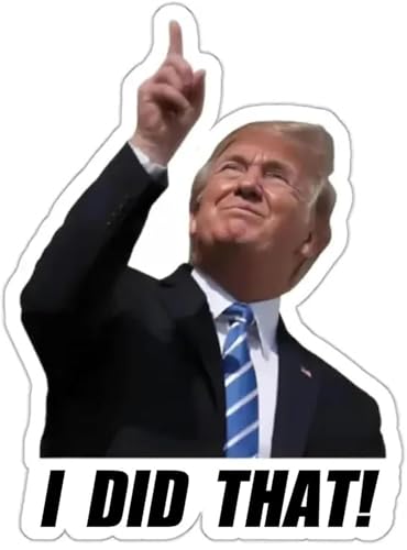 100PCS Trump I Did That Stickers, 100 Pcs Trump I Did That Waterproof Stickers for Cars, Gas Station, Goods Shelves, Laptops, Water Bottle