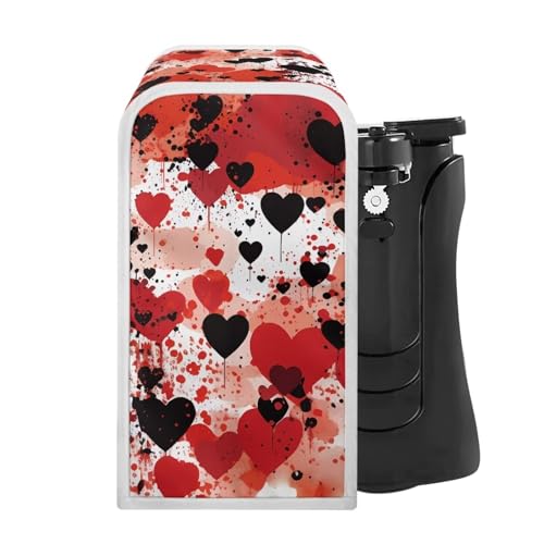 Yuresuaet Heart Scrawl Small Electric Appliance Cover Wear Resistant Dust Covers for Can Openers Anti-Fingerprint for Women Gift