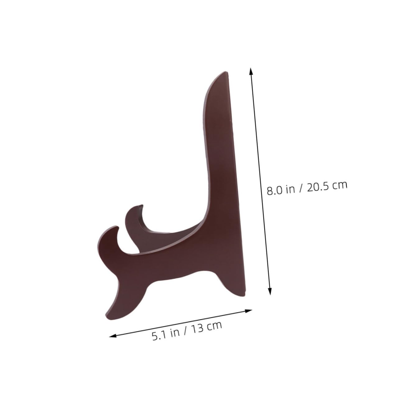 Cabilock Stylish 2pc Wooden Plate Holders Display Stands for Photos Books Platters Versatile