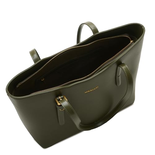 Image of Miraggio Riva 14 Inch Laptop Tote Bag For Women Office Use | Office Tote Bag With Padded Laptop Sleeve And Zipper Closure | Stylish Totes