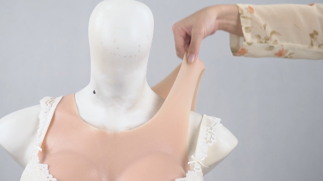 Faux Seins En Silicone Realistes - Col Rond Pour Cosplay, Transgenre Et Drag Queen