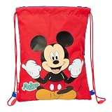 Safta | Saco Deportivo Plano Junior Disney Mickey Mouse Good Day, Medidas 26x1x34 cm