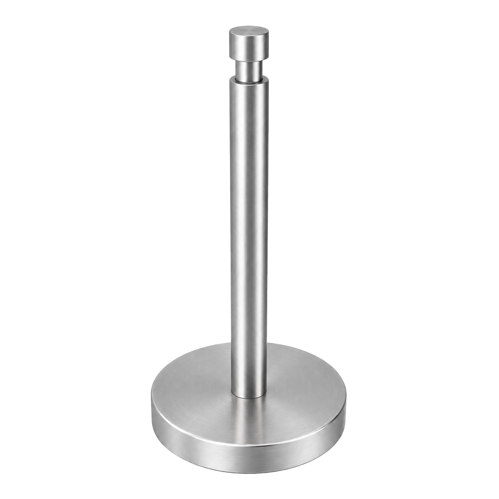YUMORE Portarotolo da Cucina Autoportante Porta Rotoli Inox, Argento | Porta carta da cucina in Acciaio Inossidabile con Base Ponderata Supporto per Rotoli da Cucina da Banco