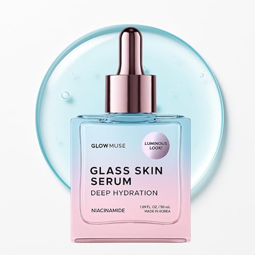 Glow Muse Niacinamide Face Serum – Dermatologist Tested, Anti-Aging, Korean Skin Care – Deep Hydration for Glass Skin, Calms Redness, Refines Pores – Clean Vegan Beauty – 1.69 Fl Oz