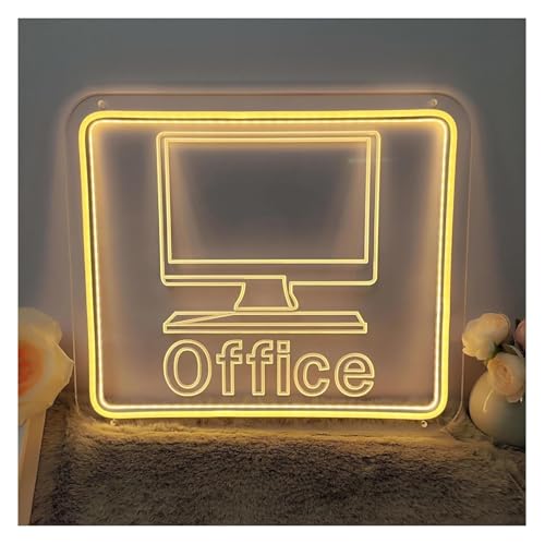 Enseigne lumineuse au néon 3D avec lettres sculptées pour décoration murale 30x35 cm