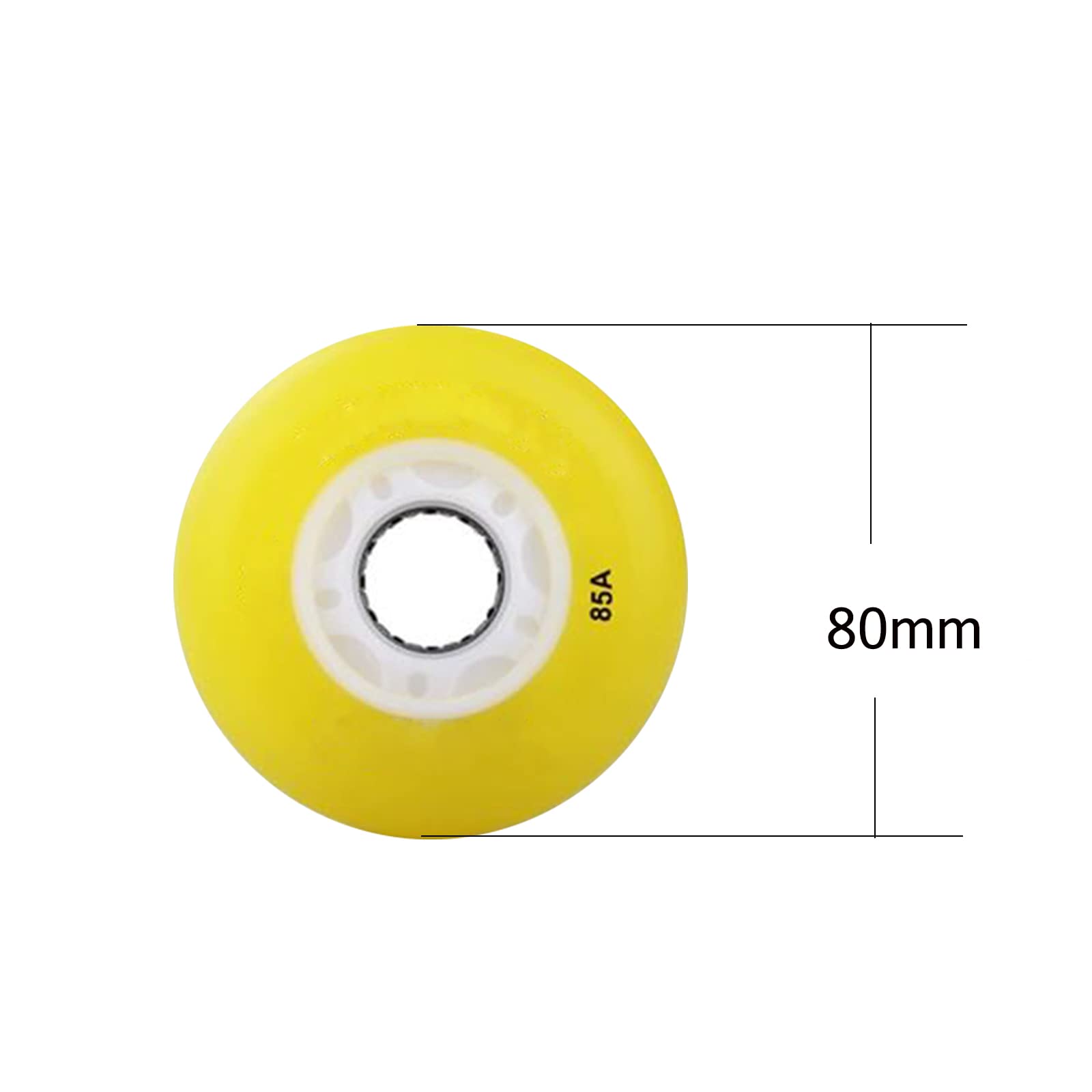 Genérico Ruedas de Repuesto para Patines en Línea Exterior Interior Ruedas Led Intermitentes de 85 A, 72 mm, 76 mm Y 80 mm, Resistentes Y Brillantes, para Deslizamiento (Paquete de 8)