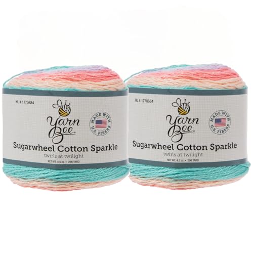 Hobby Lobby Yarn Bee Sugarwheel Cotton Sparkle,...