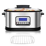 spoonlemon 6.5Qt 11-in-1 Multi Cooker, Digital Programmable Slow Cooker with Bake, Sauté, Roast, and Sous Vide functions, 1500W Timer & Temp...
