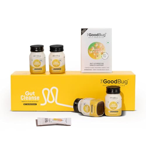 Image of The Good Bug Gut Balance Super Bundle | Probiotics + 14 Colon Detox Shots|Improves Digestion|Relief from problems like Bloating, Constipation and Gas | Boosts immunity
