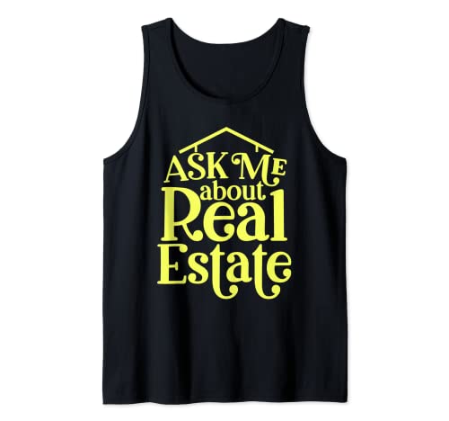 Agente inmobiliario divertido Tee House Broker Mujer Realtor Camiseta sin Mangas