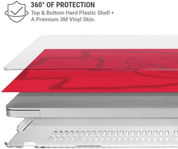 Skinit Laptop Case Plus Skin Compatible with MacBook Air 15in (2023) - Officially Licensed NFL Kansas City Chiefs Double Vision Design