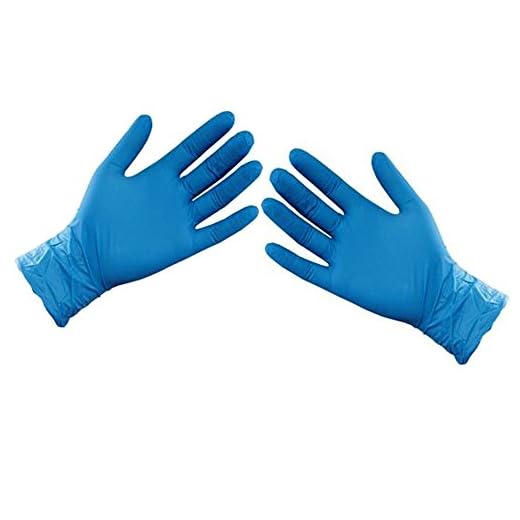 ASC Bleu nitrile Gants jetables – Taille XL – Poudre et sans latex Gants – 100 (50 paires)