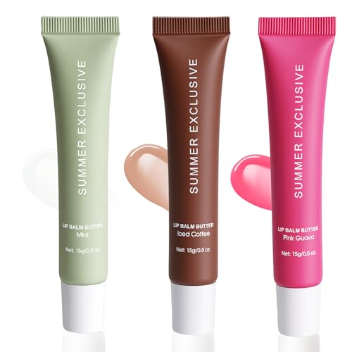 Yabacado Summer Lip Balm Butter,Nourishing Lip Care With Natural Ingredients,Long-lasting Hydrating Non-Sticky, Soothes & Softens Dry Lips,As Lips Care Or Teens (Cake+Pink Guava) 0.5oz
